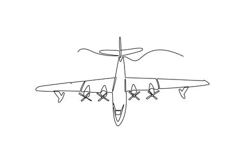 Top view propeller plane, search and rescue or aerial firefighting Stock Illustration