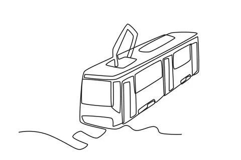 Top view of public train Ilustración de archivo