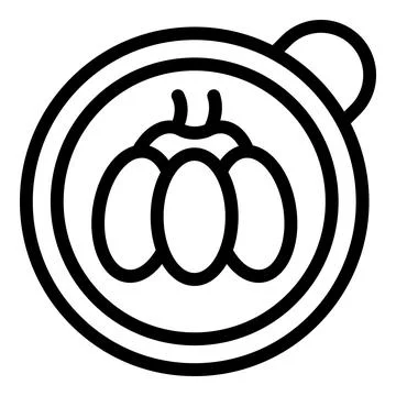 Top view pumpkin spice icon outline vector. Mug cup 스톡 일러스트
