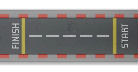 Top view of race track with start and finish line イラスト素材