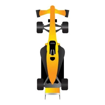 Top view of a racing car Stock Illustration