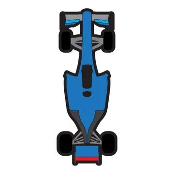 Top view of a racing car Stock Illustration