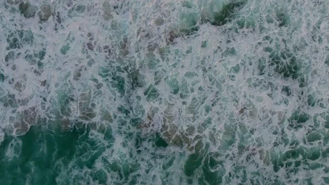 Top View Of Raging Sea Waves Splashing On The Ocean Stock Footage 291528299