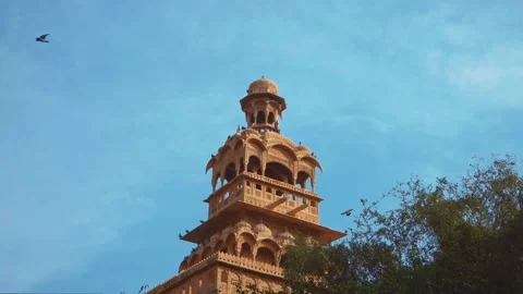 Top view of rajasthani ancient building Stock Footage 275132691