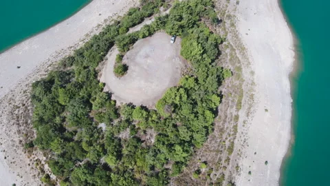 Top View Of Rapid Water Stream In Mountain River. Stock Footage 130398683