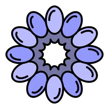 Top view raspberry icon color outline vector Stock Illustration