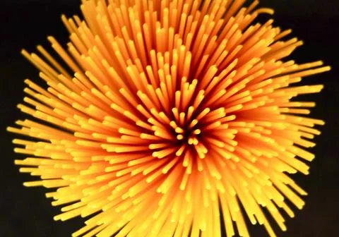 Top view raw spaghetti firework Stock Photos