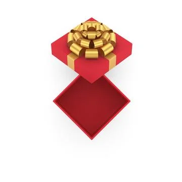 Top view realistic rhombus empty cardboard box greeting seasonal holiday, ann Illustrazione stock