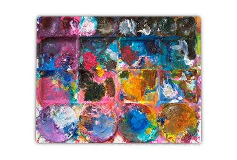 Top View of Rectangle Palette Stock Photos