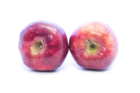 Top view red apple different shape Stock Photos