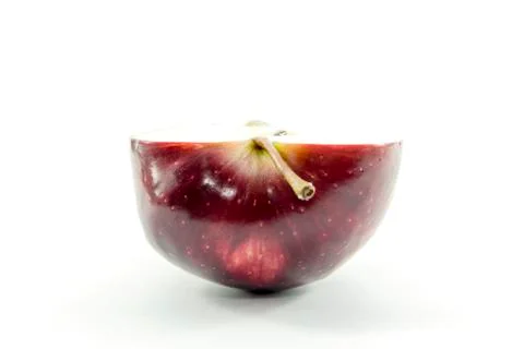 Top view red apple half sliced Stock Photos