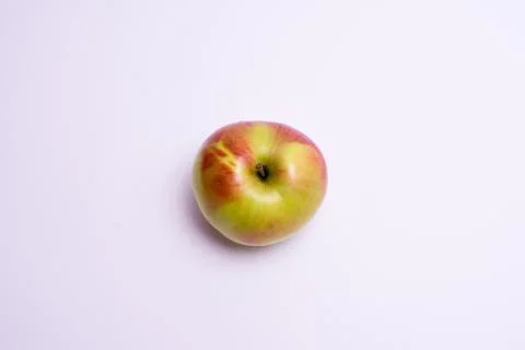 Top view red apple on white background Stock Photos