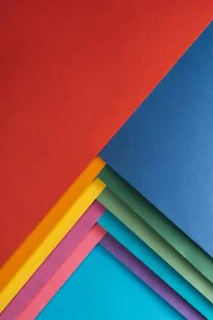 Top view red blue orange Stock Photos