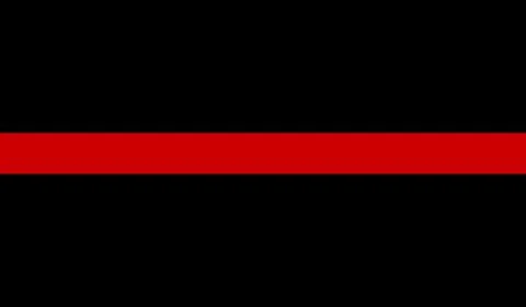 Top view of Red Line flag, no flagpole. Plane design, layout. Flag background Stock Illustration