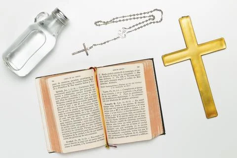 Top view religious holy objects Stock Photos