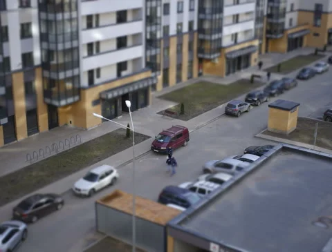 Top view of the  residential area Stock Footage 152415176