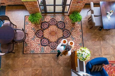 Top view of a restaurant Stock Photos