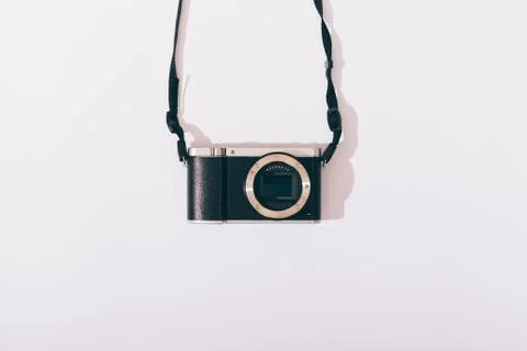 Top view of retro camera 库存照片