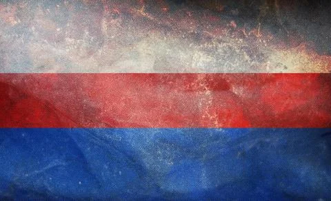 Top view of retro flag of Manati, untied states of America with grunge textur Stock Illustration