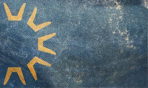 Top view of retro flag of St George, Utah with grunge texture. Flag backgroun Stock Illustration