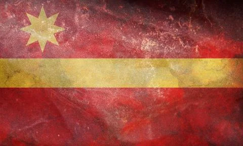 Top view of retro flag of Toa Alta, untied states of America with grunge text Stock Illustration