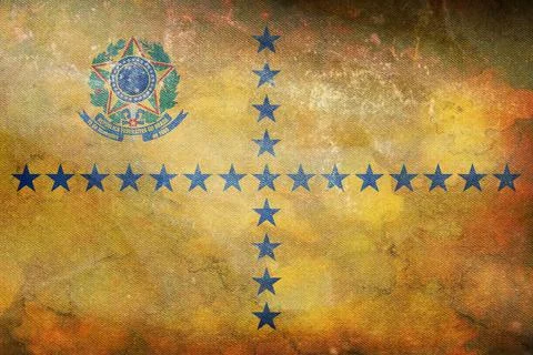 Top view of retro flag the Vice President of Brazil, Brazil with grunge textu Stock Illustration