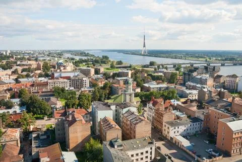 Top view of Riga Stock Photos