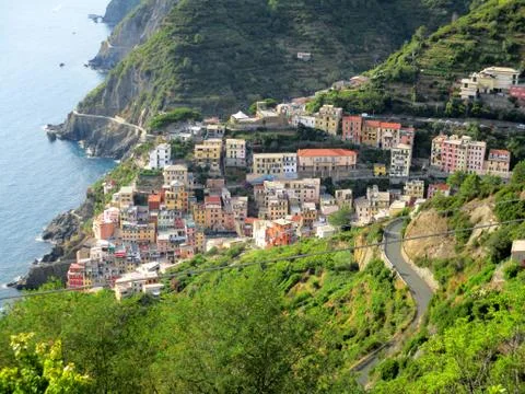 Top view of Riomaggiore b Stock Photos