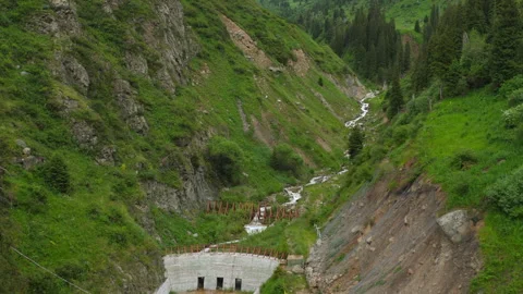 Top view of a river in the mountains Stock Footage 293055882