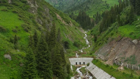Top view of a river in the mountains Video stock 299829188