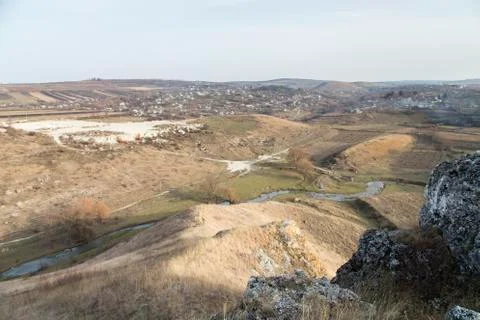 Top view on the river. Stock Photos