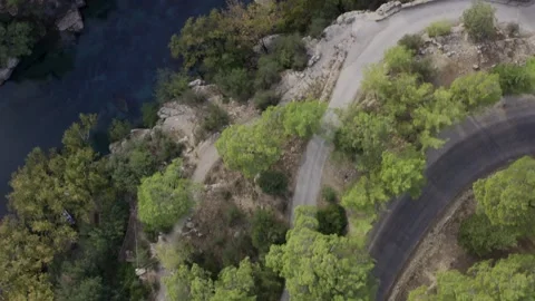Top view River of the Tazy Canyon In National Park Turkey Alanya Manavgat Stock Footage 167375666