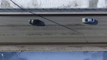 Top view of the road bridge Stock Footage 85837181