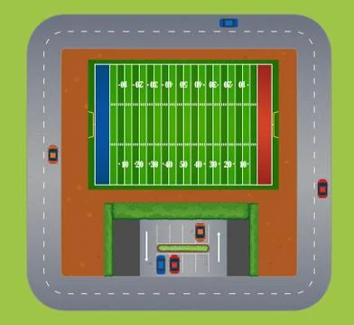 Top view of road Stock Illustration
