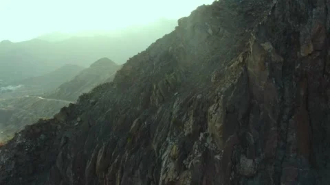 Top view of a road on the mountain edge. San Andres Stock Footage 164855974