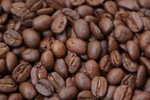 Top view of roasted coffee beans Fotos de archivo