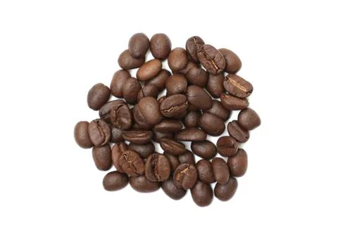 Top view of roasted coffee beans 스톡 사진