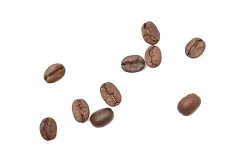 Top view of roasted coffee beans Fotos Stock