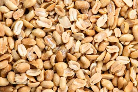 Top View of Roasted peanuts salted. background, texture Foto stock