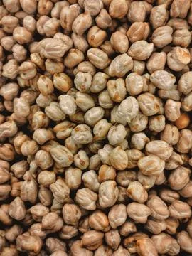 Top View of Roasted Split Chickpea Daliya (Chana Dal) | Healthy Indian Snack Stock Photos