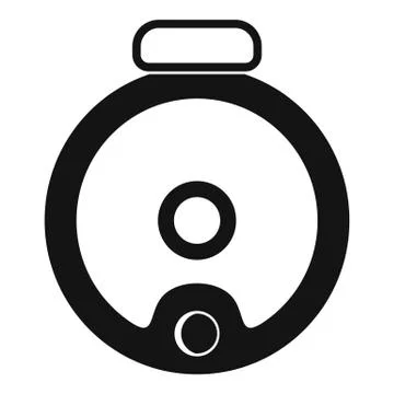Top view robot vacuum cleaner icon, simple style Stock Illustration