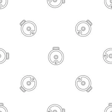 Top view robot vacuum cleaner pattern seamless vector Stock Illustration