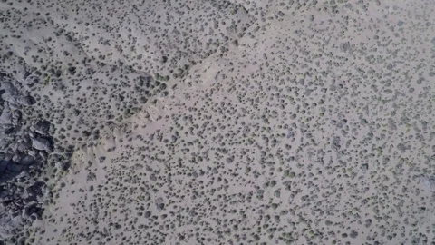 Top view of rocks in the high desert of California Stock Footage 79812585