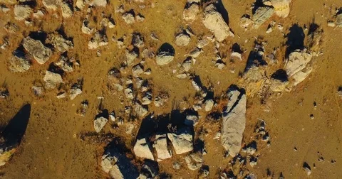Top view of rocks in mountain valley Video stock 82751575