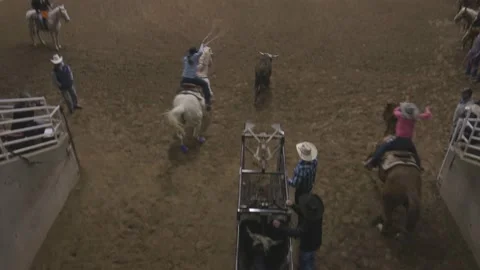 Top view of rodeo Stock Footage 199321313