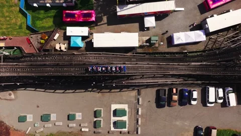 Top View Of Roller Coaster At The Puyallup Fair (Washington State Fair) In Stock Footage 334998697
