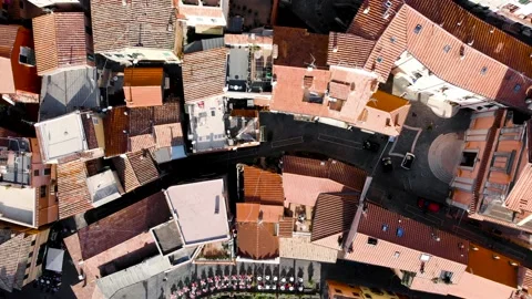 Top view of the roofs Video stock 142327263