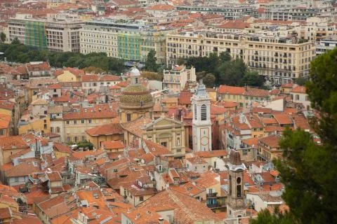 Top view on the roofs of Nice Stock Photos
