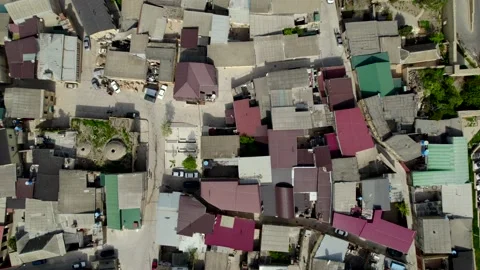 Top view on the roofs of old arabic style city Stock Footage 195669130