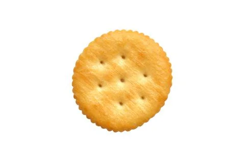 Top View, Round Cracker, Isolated on White Background, with Clipping Path. Photos